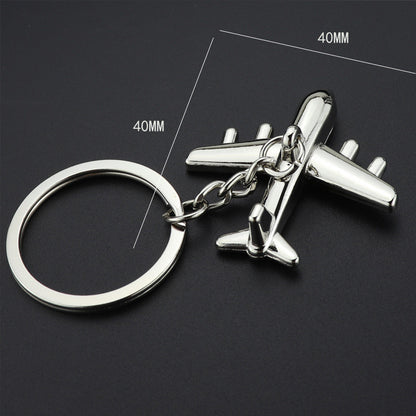 Unisex Airplane Pilot Keyring Pendant