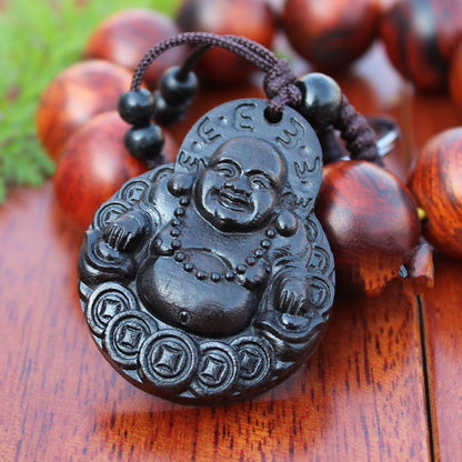 Ebony Buddha Keyring