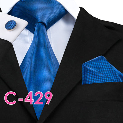 Silk Men's Tie, Handkerchief & Cufflink Set