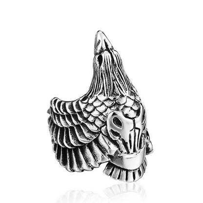 Men's Fashion Titanium Steel Crow Ring