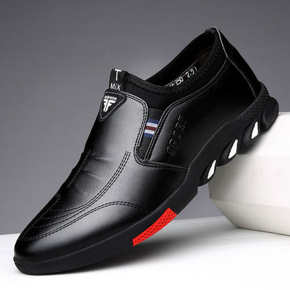 Men's Faux Leather Slip On Trainer Shoes