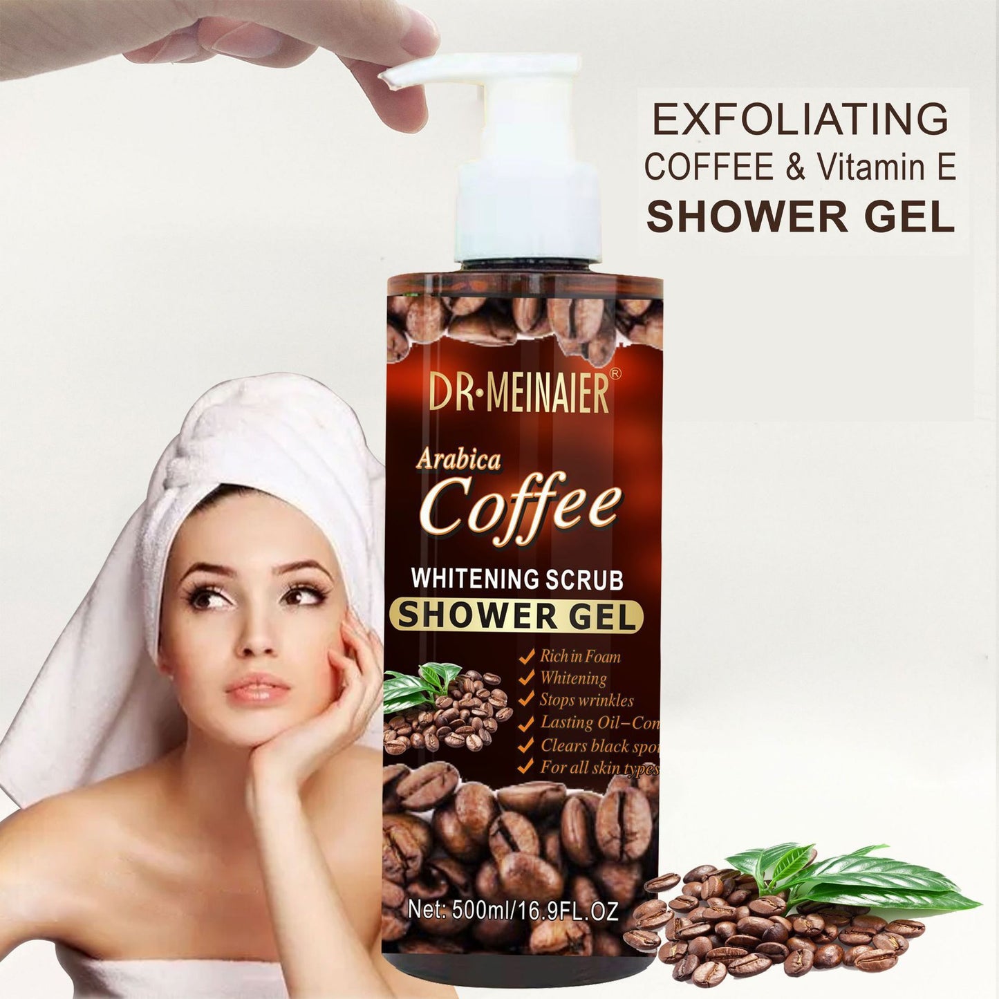 Brightening And Moisturizing Coffee Frosted Shower Gel