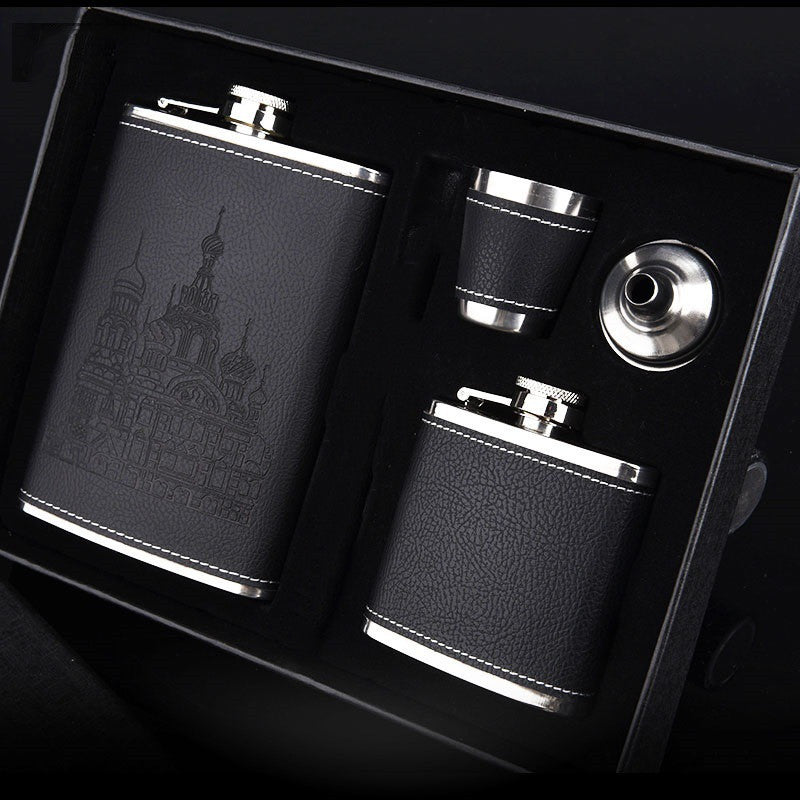 Stainless Steel Hip Flask With Thickened Outdoor - Portable Big & Small Hip Flask Set