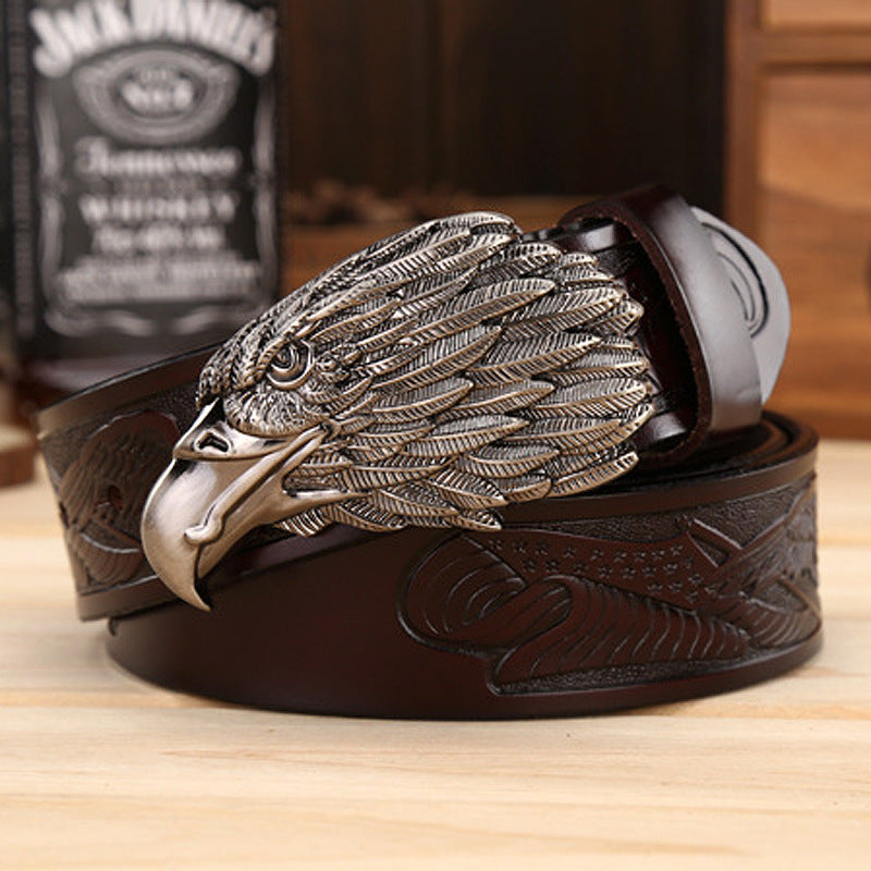 Men's Fashion Eagle Leather Belt